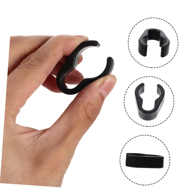 10 Pack Black Microphone Cable Clips For Large Mic Stands Durable Cord Holders - Image 4