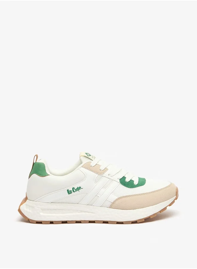 لي كوبر Men's Panelled Lace-Up Low Ankle Sneakers