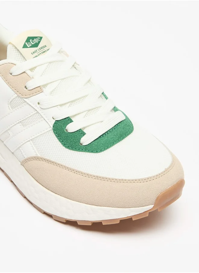 لي كوبر Men's Panelled Lace-Up Low Ankle Sneakers