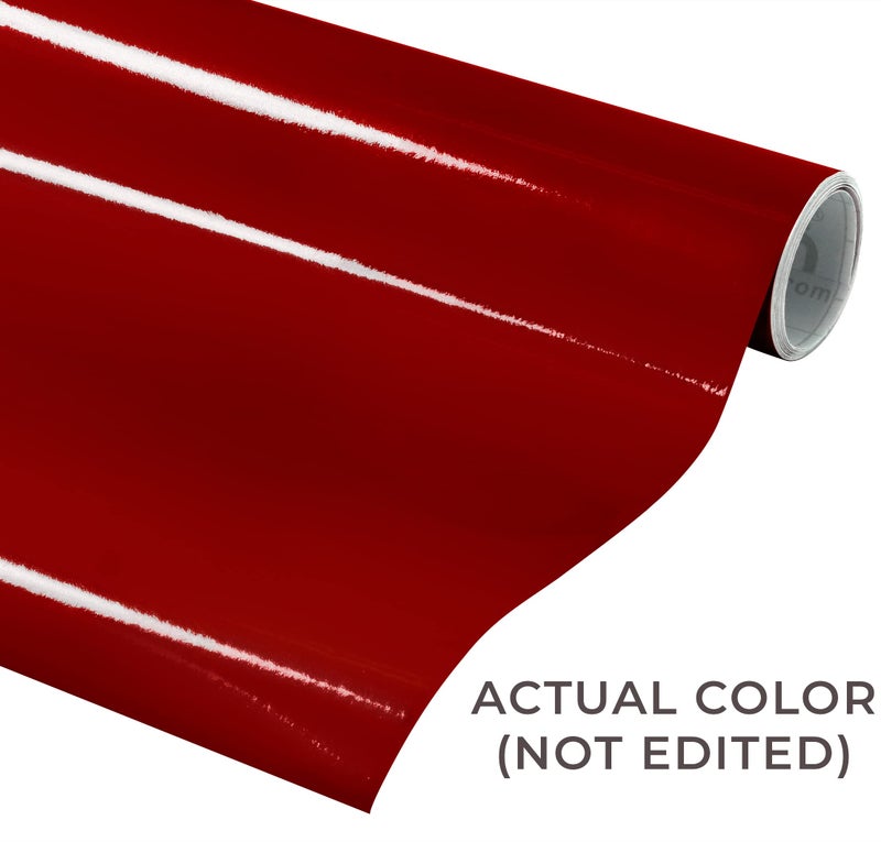 VViViD Burgundy Gloss DECO65 Permanent Adhesive Craft Vinyl for Cricut, Silhouette & Cameo (7ft x 11.8" Roll) - Image 2
