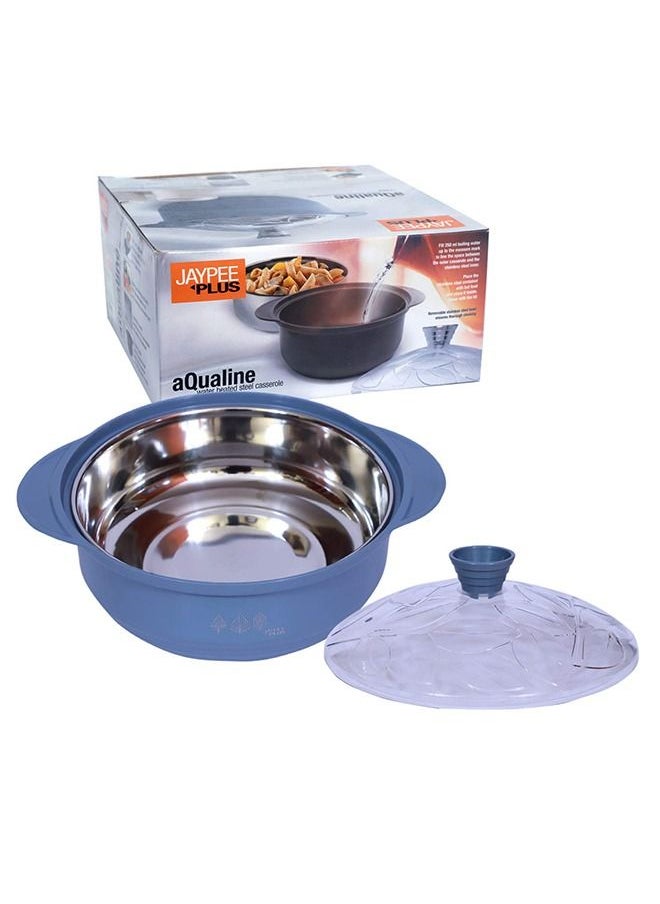 Jaypee Plus Water Heated Steel Casserole Aqualine 1700 ml Valley Blue
