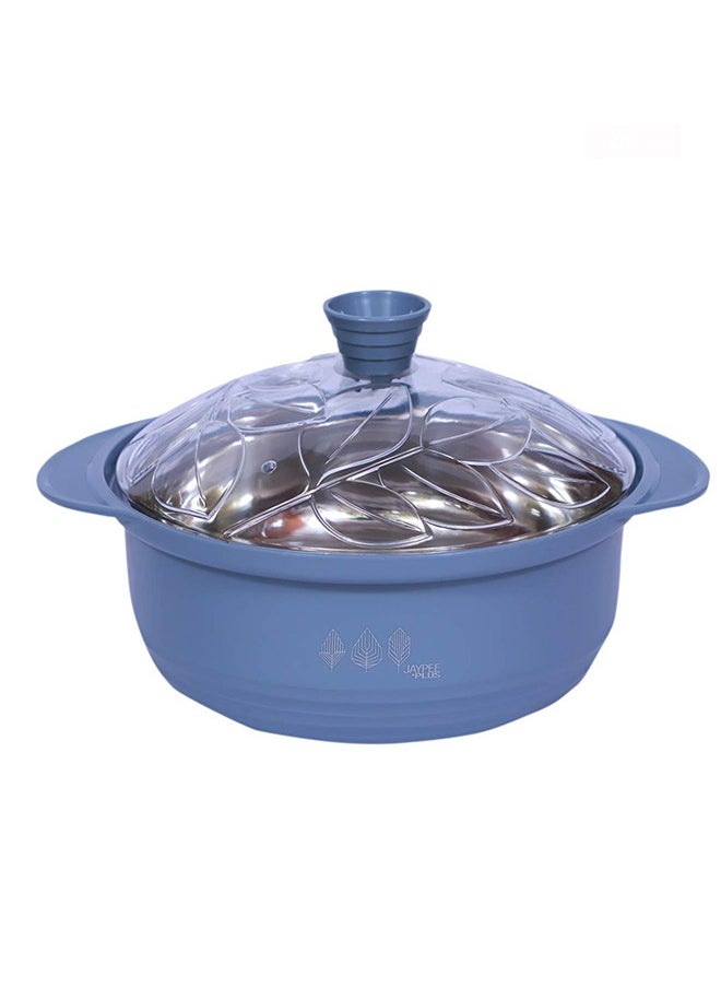 Jaypee Plus Water Heated Steel Casserole Aqualine 1700 ml Valley Blue