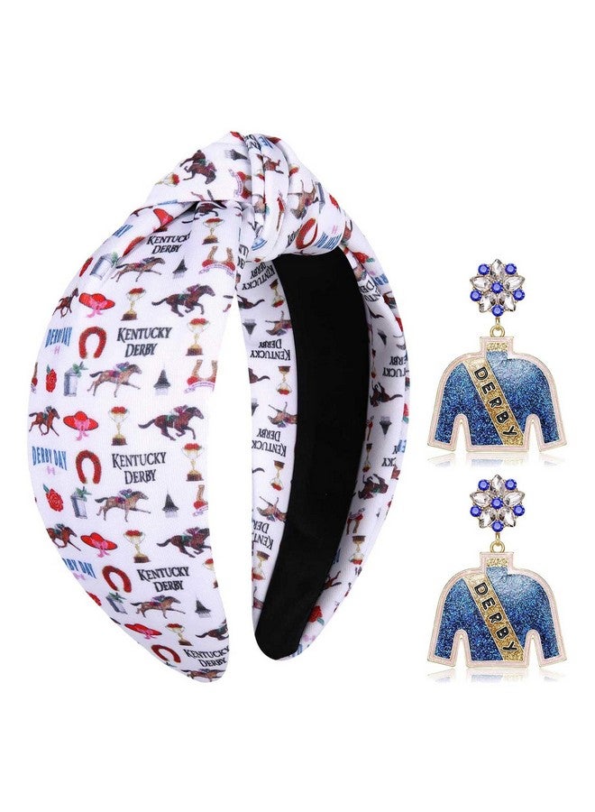 Loquat Kentucky Derby Headband For Women - Derby Outfits Accessories, Riding Suit, Horseshoe Rose Flower Headband, Race Day Hair Accessory, Party Favors Gifts - Image 2