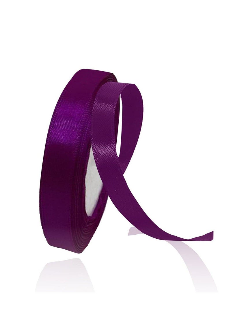 MARKQ Dark Magenta Satin Ribbon, 12mm x 25yd Fabric Polyester Ribbon for Gift Wrapping, Party Favors, Wedding Decorations, Bow Making, Bouquets, Sewing Projects & Craft Supplies - Image 1