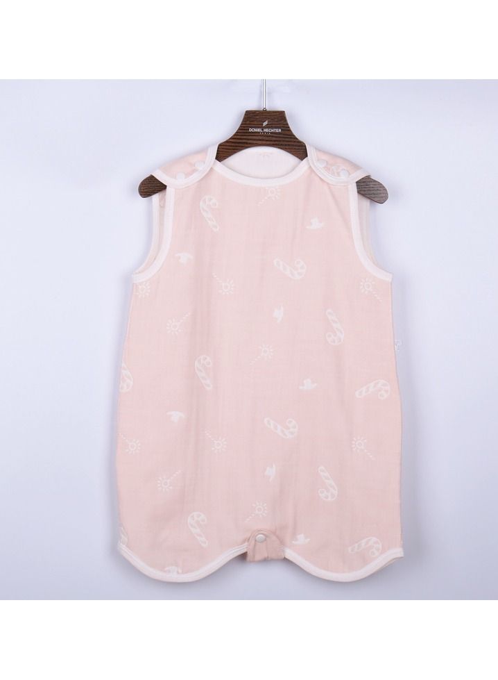 Loquat Suitable For Baby Anti Startle Cotton Wrap Sleeping Print Vest Bag