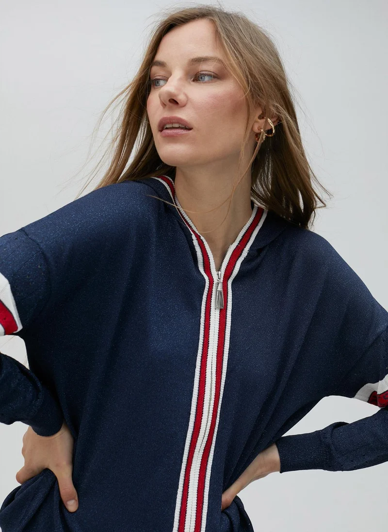 Lola Casademunt Sporty stripe knit hoodie