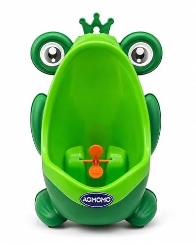 AOMOMO Urinal for Toddlers Boys with Frog Funny Aiming TargetFrog Urinal Potty Training CrownFrog - Image 1