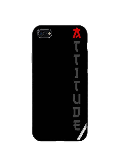 Protective Case Cover For Apple iPhone SE (2022) Black With Text Design Multicolour