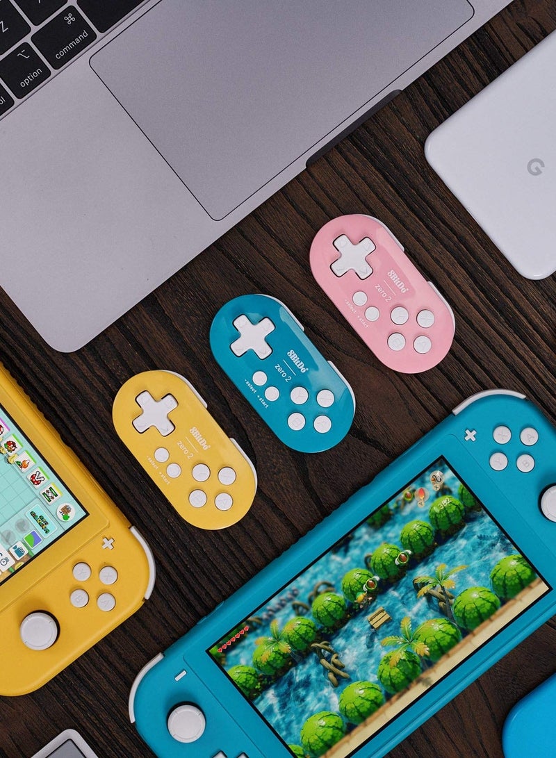 8Bitdo Zero 2 Bluetooth Key Chain Sized Mini Controller for Nintendo Switch, Windows, Android and macOS (Pink) - Image 5