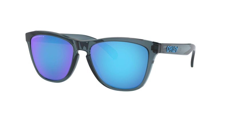 Oakley OO9013 Frogskins Square Sunglasses,Crystal Black/Prizm Sapphire Iridium Polarized,55mm - Image 2