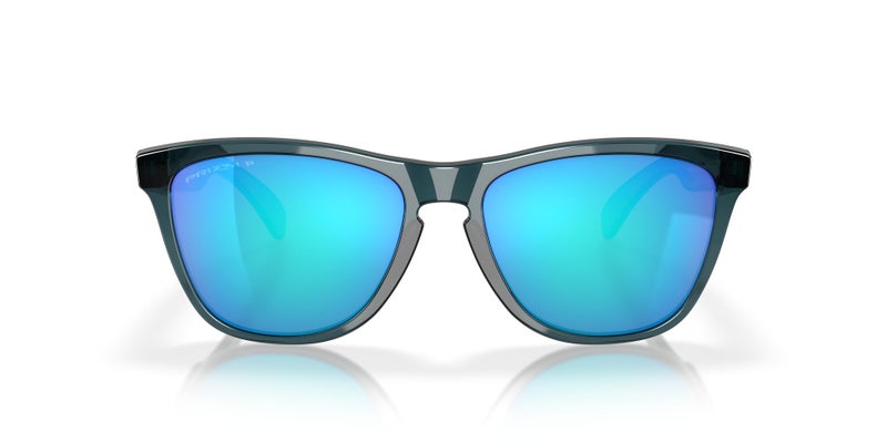 Oakley OO9013 Frogskins Square Sunglasses,Crystal Black/Prizm Sapphire Iridium Polarized,55mm - Image 1