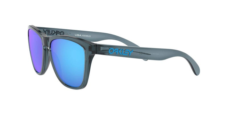 Oakley OO9013 Frogskins Square Sunglasses,Crystal Black/Prizm Sapphire Iridium Polarized,55mm - Image 3