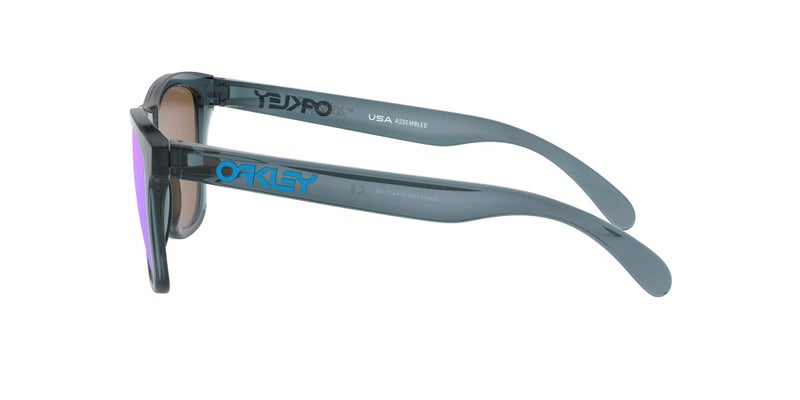 Oakley OO9013 Frogskins Square Sunglasses,Crystal Black/Prizm Sapphire Iridium Polarized,55mm - Image 4