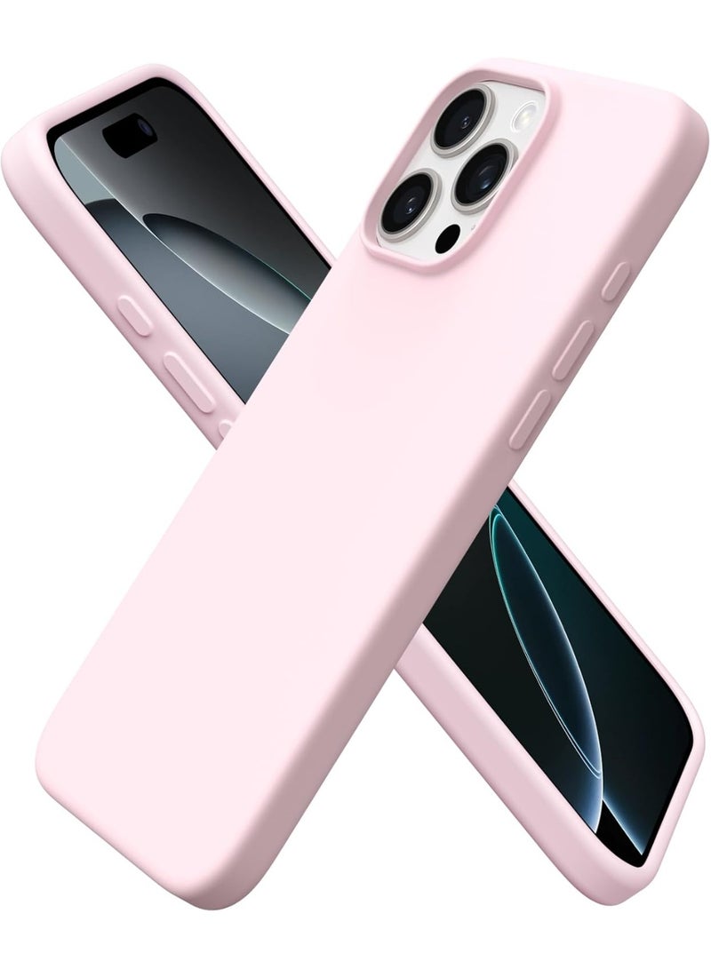 YoYoTech iPhone 16 Pro Max Liquid Silicon Case Slim-Soft Shockproof Protective with Microfiber Lining iPhone 16 Pro Max 6.9-inch 2024 Silicon Case - Pink - Image 1