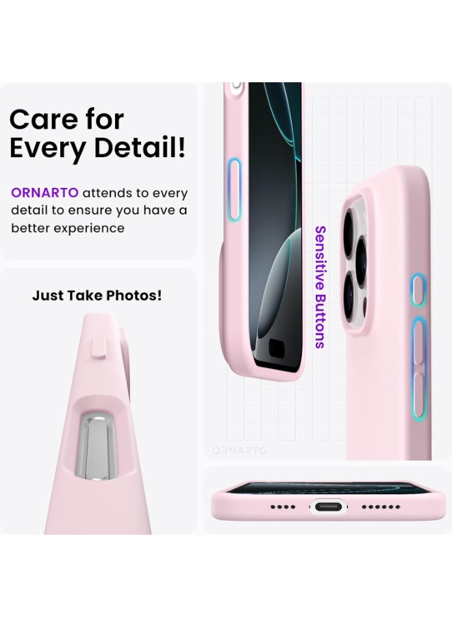 YoYoTech iPhone 16 Pro Max Liquid Silicon Case Slim-Soft Shockproof Protective with Microfiber Lining iPhone 16 Pro Max 6.9-inch 2024 Silicon Case - Pink - Image 4