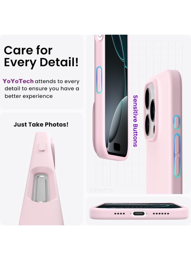 YoYoTech iPhone 16 Pro Max Liquid Silicon Case Slim-Soft Shockproof Protective with Microfiber Lining iPhone 16 Pro Max 6.9-inch 2024 Silicon Case - Pink - Image 2