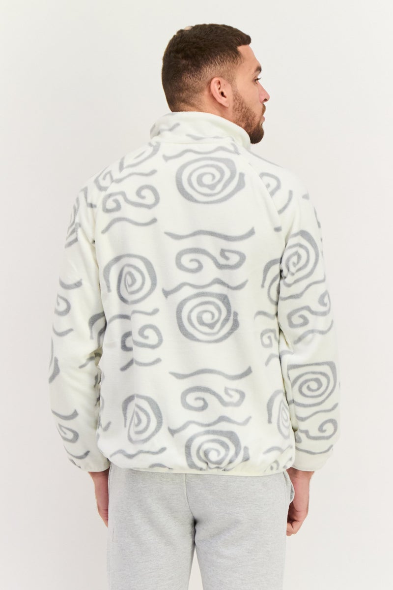 Gotcha Men Allover Printed Softshell Jacket, Off White - Image 2