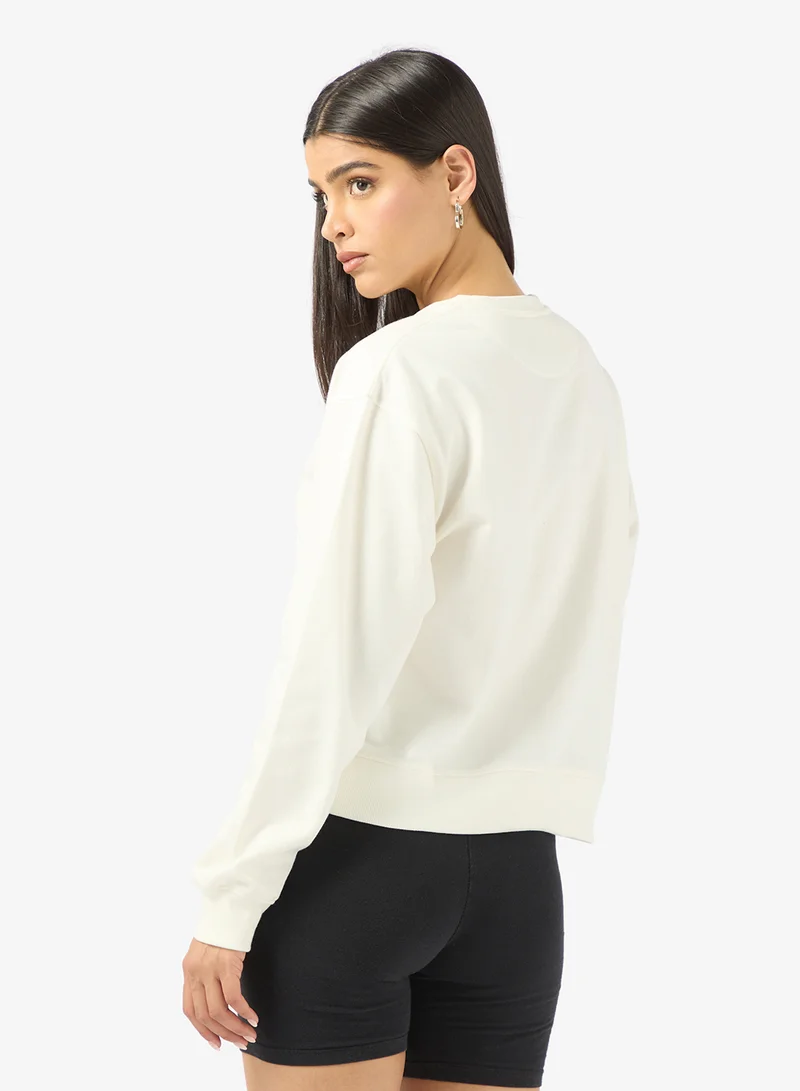 Ginger Crew Neck Oversize Varsity Sweatshirt