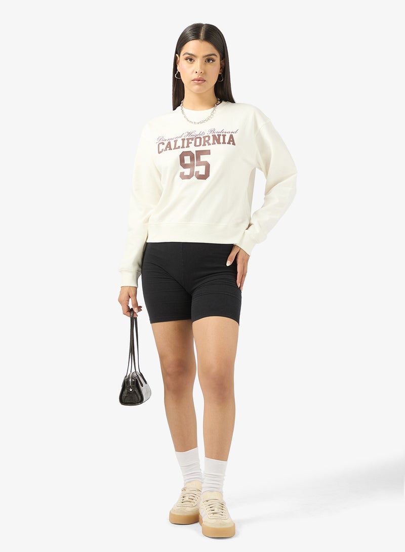 Ginger Crew Neck Oversize Varsity Sweatshirt - Image 4