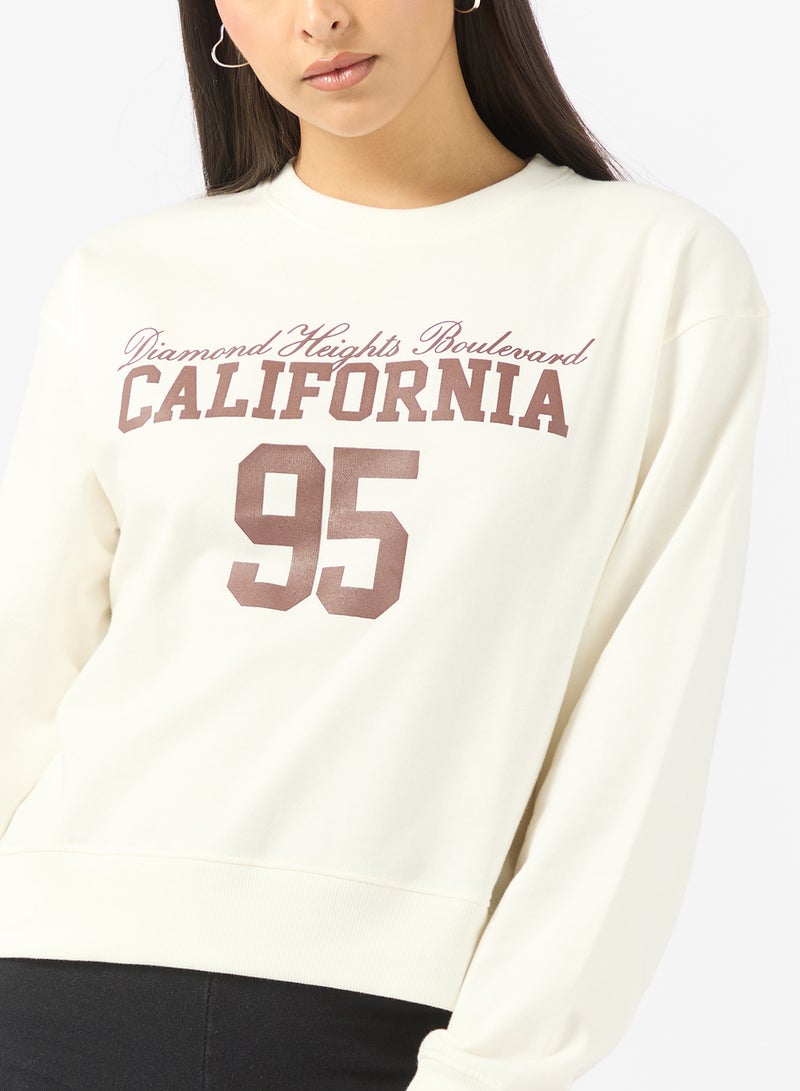 Ginger Crew Neck Oversize Varsity Sweatshirt - Image 3