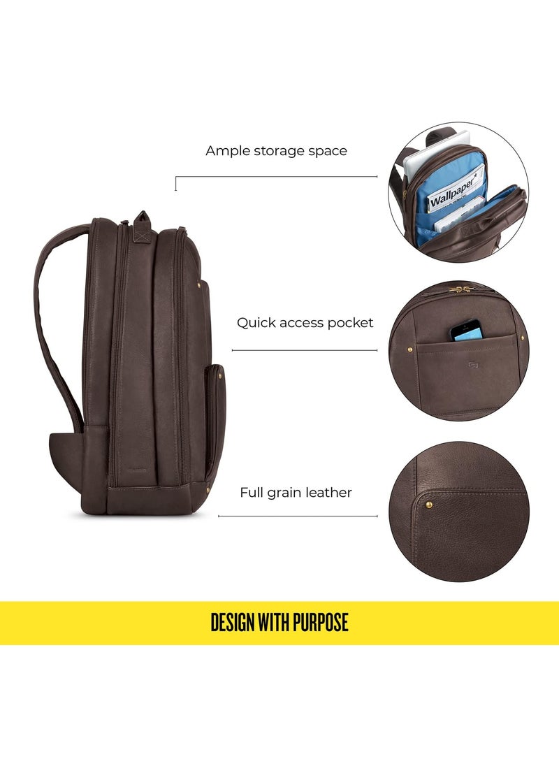 Solo Solo New York Reade Vintage Leather Backpack Espresso  - Image 3