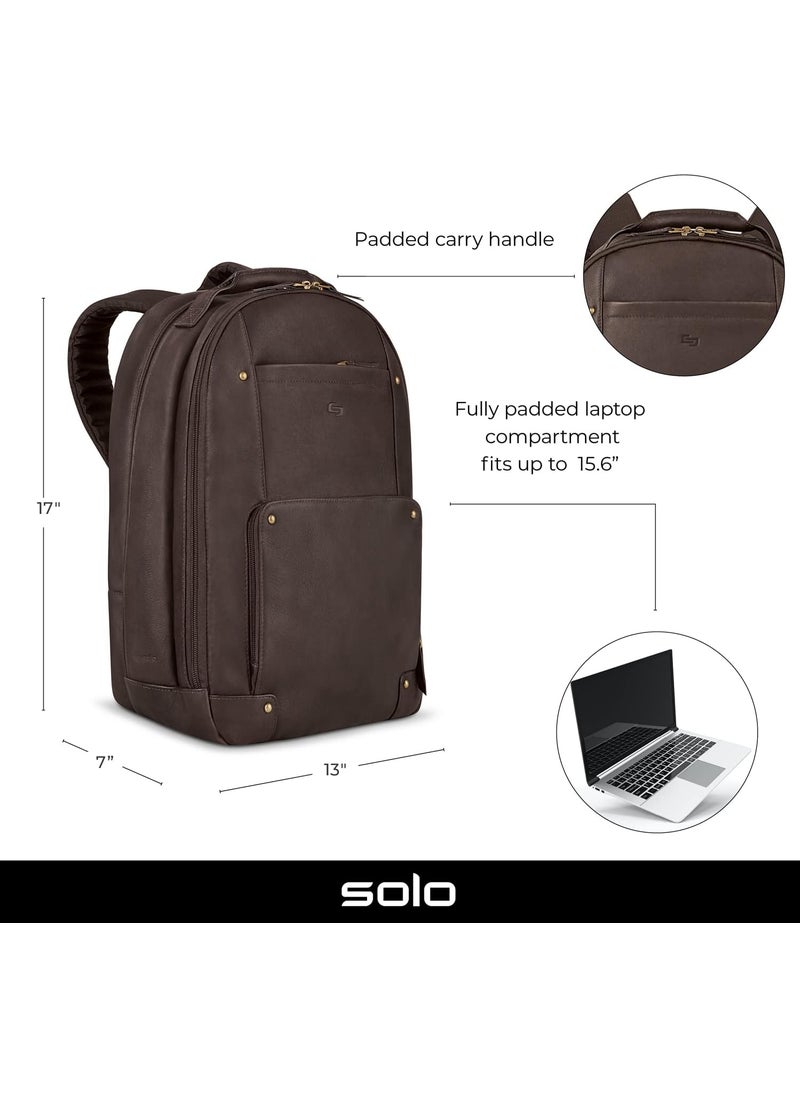 Solo Solo New York Reade Vintage Leather Backpack Espresso  - Image 2