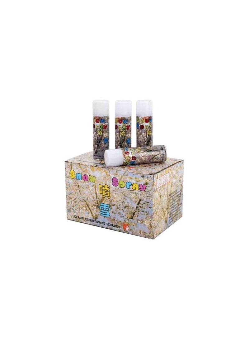 DeloPik White Snow Decorative Party Spray (24pcs) - Image 5