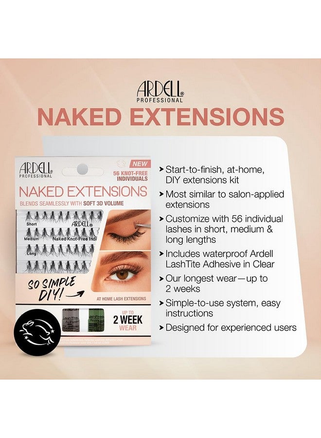Ardell Naked Extensions, 56 Knot-free Individuals, 1 pack - Image 2