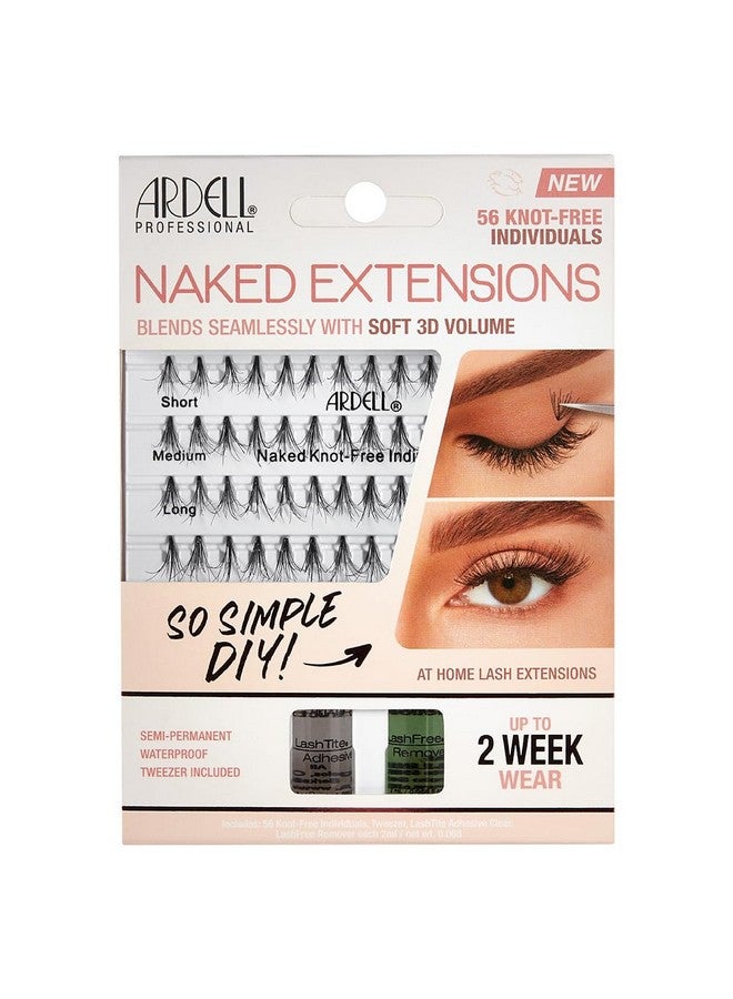 Ardell Naked Extensions, 56 Knot-free Individuals, 1 pack - Image 1