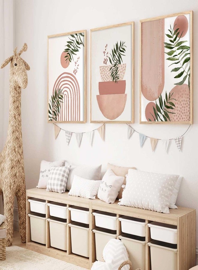 HOTHOUSE Painting Boho Wall Art Home Decoration Paintings With Frame For Living Room Bed Room Hotel Wall Decor Digital Reprint Set of 3 (13X17 inch) - Image 3