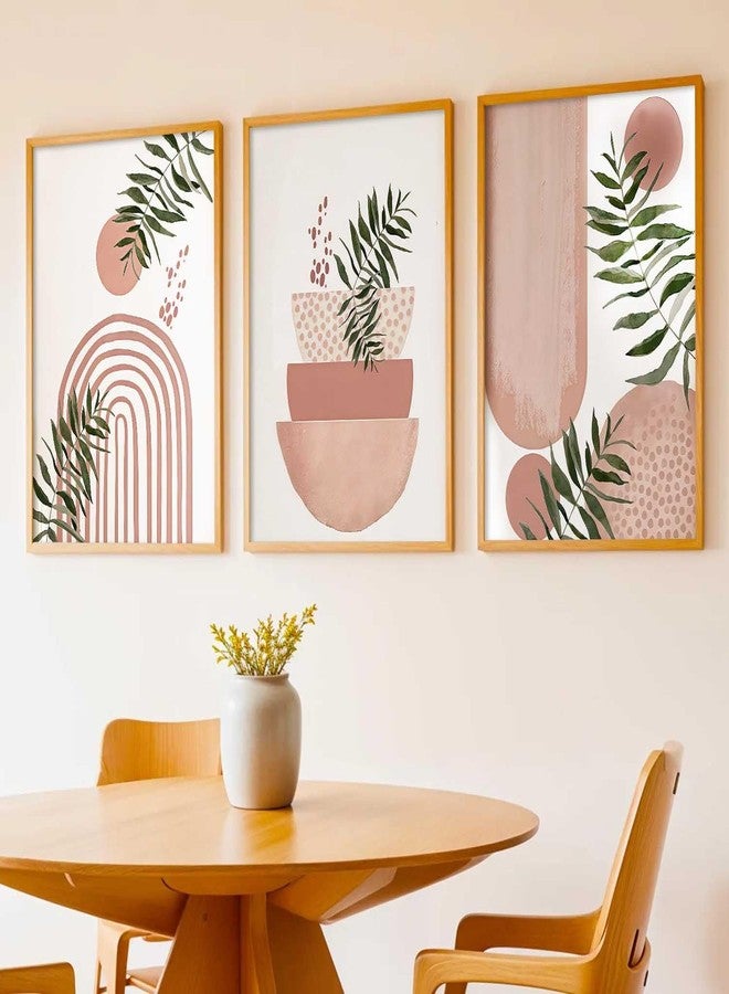 HOTHOUSE Painting Boho Wall Art Home Decoration Paintings With Frame For Living Room Bed Room Hotel Wall Decor Digital Reprint Set of 3 (13X17 inch) - Image 4