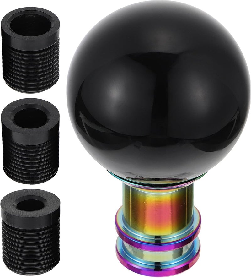 Multi-use upgraded craftsmanship VOSAREA Acrylic Round Car Shift Knob with 3 M8 M10 Large Thread Adapters, Manual Gear Stick Head for Automotive Interior Accessories, Black Base Compatible with Manual Transmission Compact design Replaceable parts Elegant practical multi-option build Condition adaptive build High strength upgraded material Global versatile design Repeated use trusted quality Shock rubber edge Cost saving design picks Cost effective upgraded craftsmanship Demand fit global economical quality Multi-purpose fine material General standard compliant quality Batch uniform stable quality Water rust proof Classic modern blend design Low wear optimized design All-item matching trendy build Affordable purchase options Multi-goal comprehensive design General need oriented design Permanent & temporary usable High precision lightweight material Well-engineered versatile build - Image 1