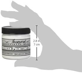Jacquard Jacquard Professional Screen Print Ink WaterSoluable 4oz Jar Super Opaque White 119  - Image 2