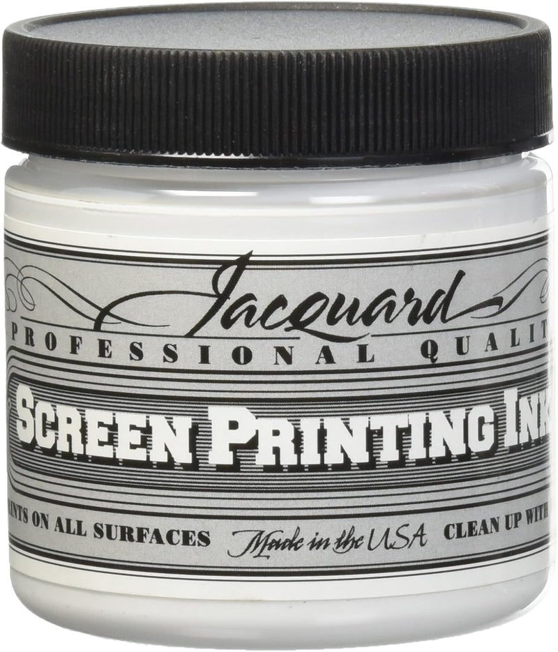 Jacquard Jacquard Professional Screen Print Ink WaterSoluable 4oz Jar Super Opaque White 119  - Image 1