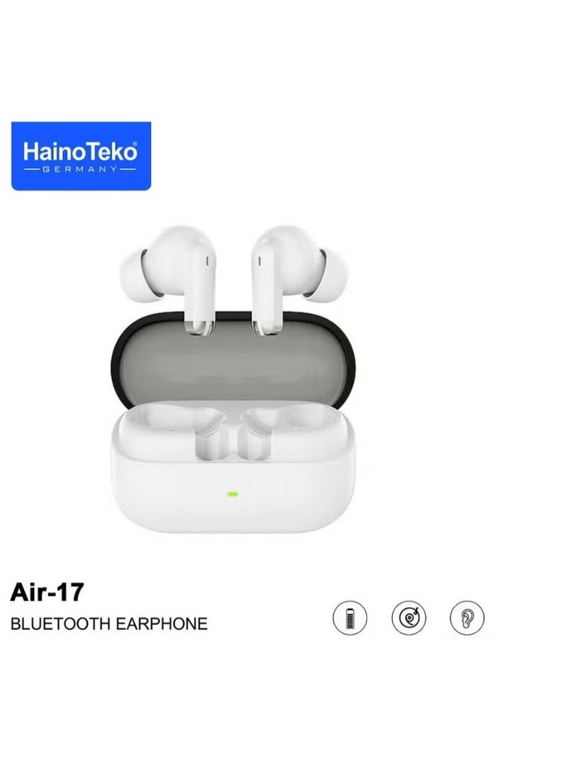 HainoTeko Air-17 Wireless Bluetooth Earbuds | Deep Bass, HD Mic & Long Playtime - Image 1
