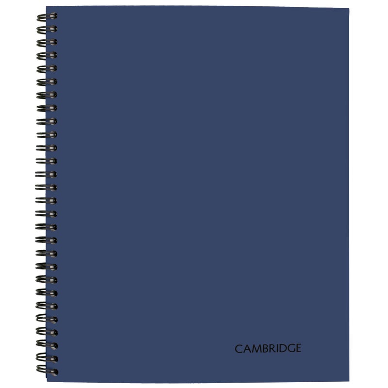 Cambridge Limited Business Notebook, Legal Ruled, 8-1/4" x 11", 80 Sheets, Soft Touch Flexible Cover, Wirebound, Blue (UN06062-20) - Image 1