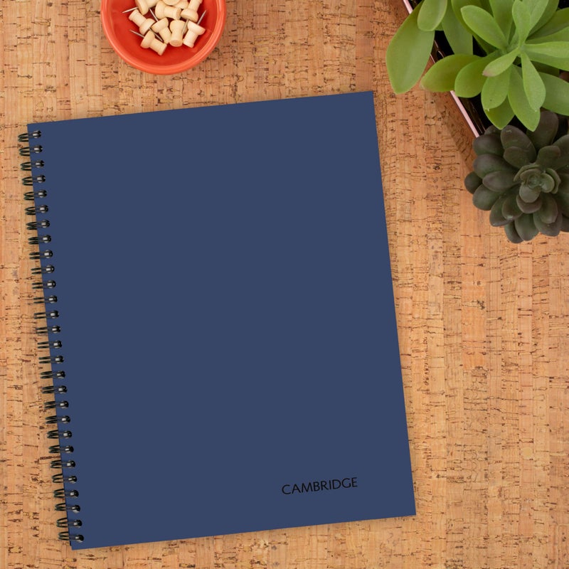Cambridge Limited Business Notebook, Legal Ruled, 8-1/4" x 11", 80 Sheets, Soft Touch Flexible Cover, Wirebound, Blue (UN06062-20) - Image 2