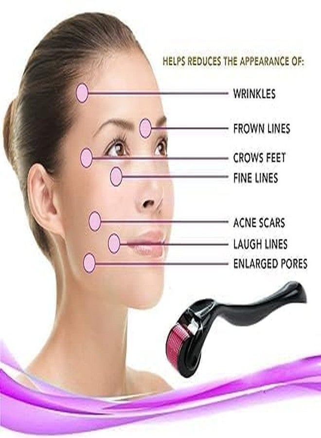 OXILY Derma Roller For Hair Growth 0.5 Mm With 540 Titanium Needles|Repairs Damaged Hair, Activates Hair Follicles|For Hair Fall & Hair Thickening|Reduces Acne Scars|Safe & Effective To Use - Image 3