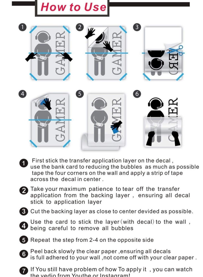 Green Tiger DECOR Barber Shop Removable Wall Decal Man Barbershop Wall Stiker Window ation Sticker Poster AY1121 (42X64cm, Black) - Image 5