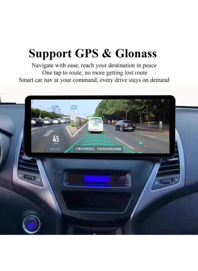 Raymos 12.3" Android 14 GPS Navigation Screen for Hyundai  ELENTRA 2012 | Apple CarPlay & Android Auto | 4G SIM | WiFi | QLED 1920×720 | DSP Audio - Image 3