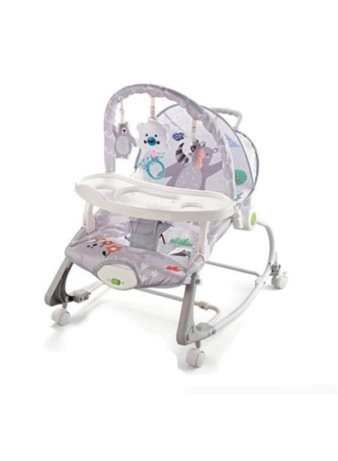 كرسي هزاز للاطفال عالي الجوده مع طاوله والعاب للطفل مع وجود عجلات