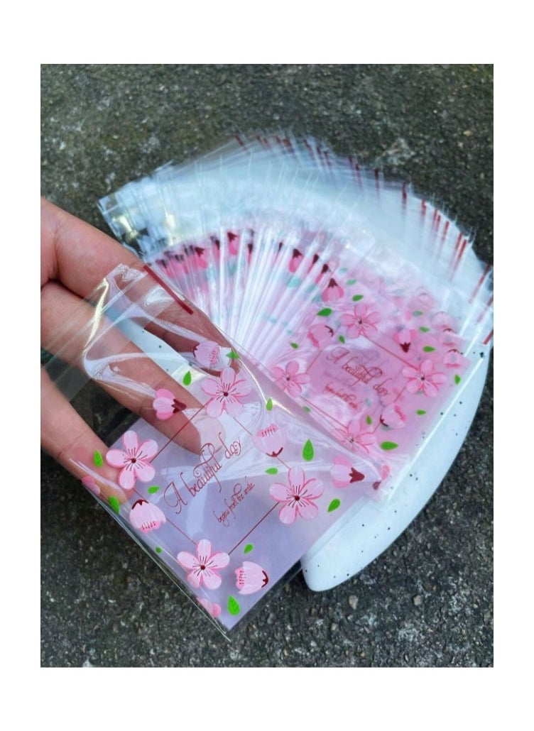 Generic Plastic bags with adhesive tape for gifts and candy distributions for birthday parties and baby showers, 50 pieces, self-sealing  - Image 1