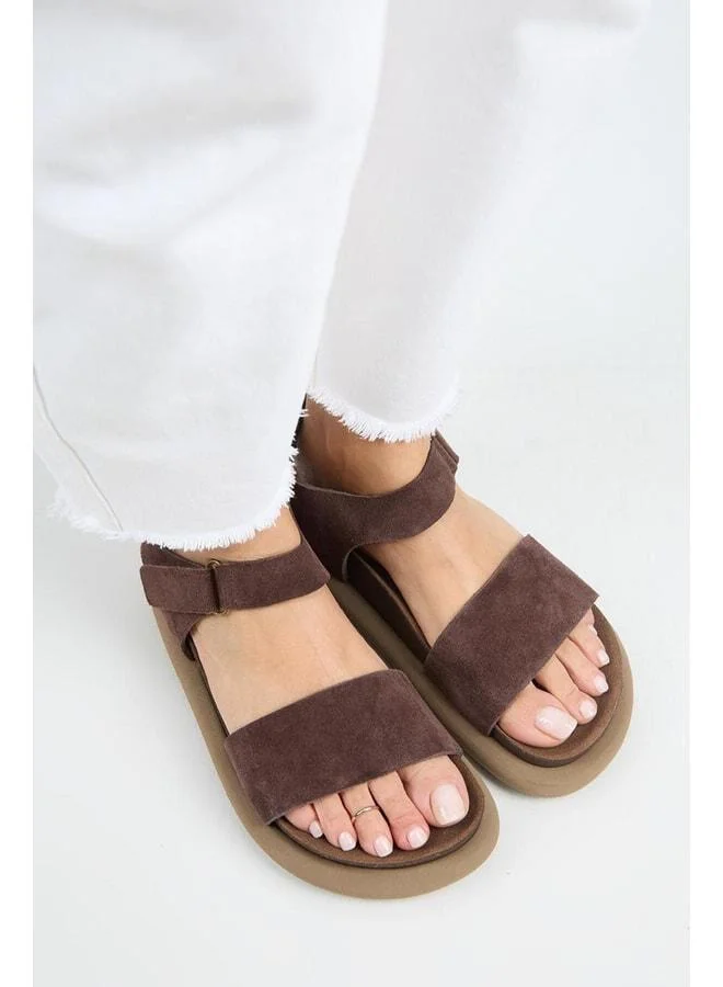 Manijero  Bronx Women's Genuine Leather Strap strap Light Coffee Sandal. for Women | Best Price UAE
