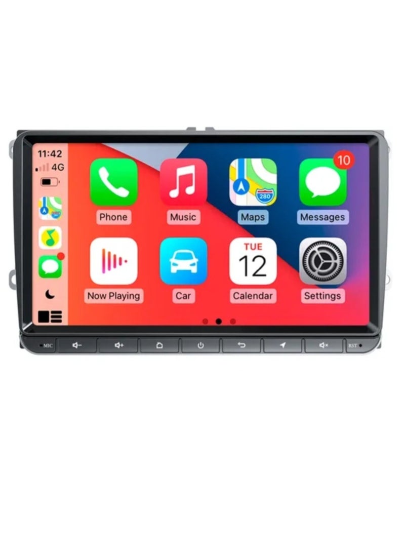 شاشة أندرويد لـ VW Volkswagen Passat Tiguan Golf Polo Octavia Skoda Touran 4GB RAM دعم Apple Carplay Android Auto Wireless SIM Card DSP AHD Camera Included Bluetooth - Image 1