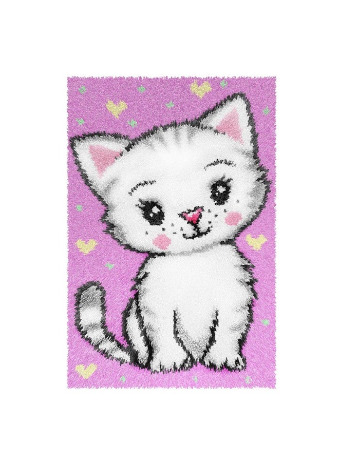 Latch Hook Rug Kit,Crochet Cat Sofa,Crochet Pattern,Crochet Rug Pattern,Craft Kit - Image 1