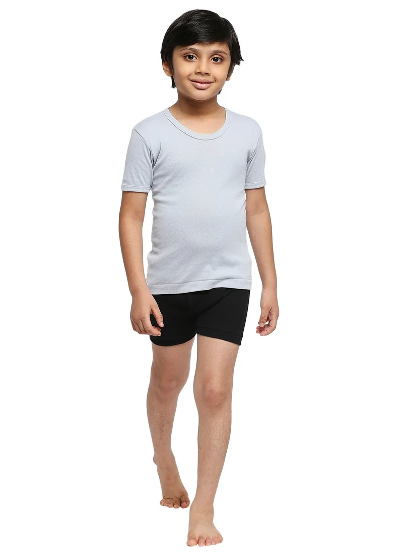 BYC BOY'S COTTON ROUND NECK UNDERSHIRT (PACK OF 3) - LIGHT GREY