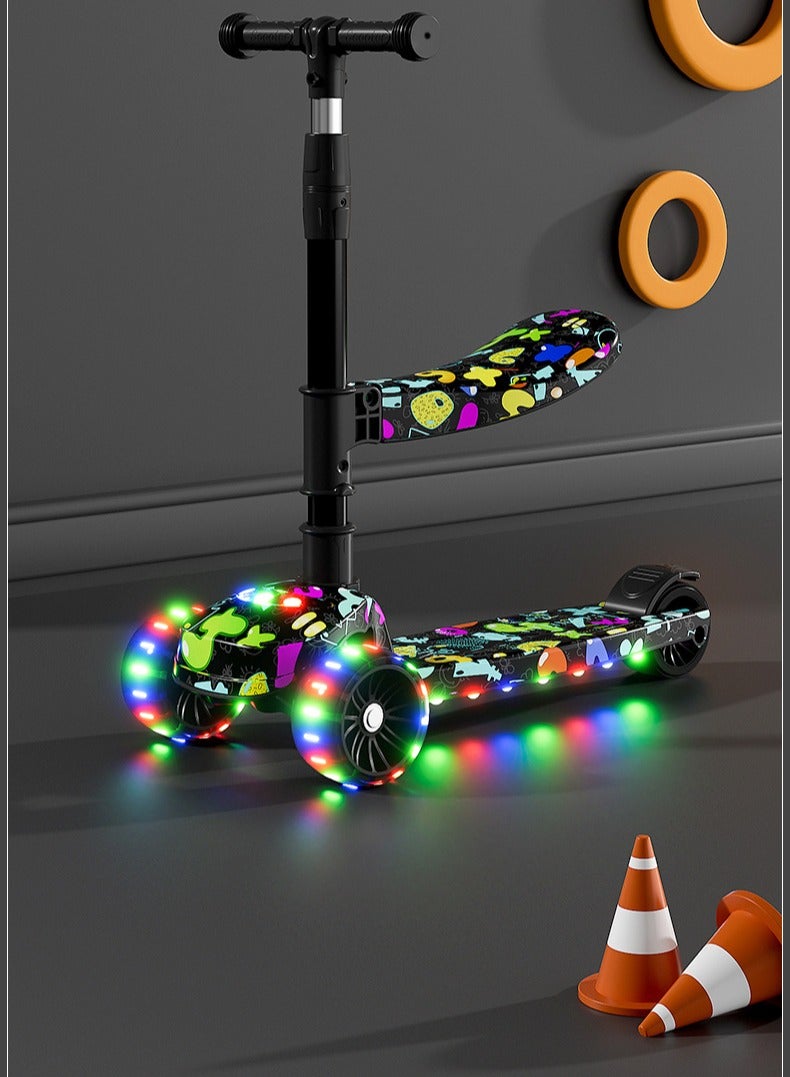 Children's Scooter, Adjustable Handle 3-Wheel Scooter, Running Scooter, Suitable for Children 2-6 Years Old  - Image 1