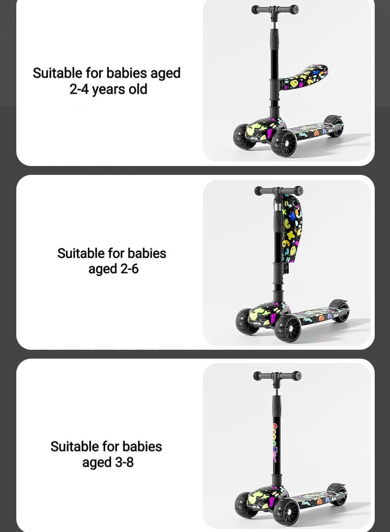 Children's Scooter, Adjustable Handle 3-Wheel Scooter, Running Scooter, Suitable for Children 2-6 Years Old  - Image 5