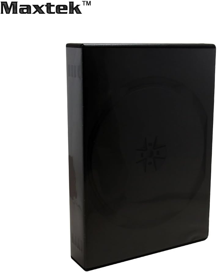 Maxtek Black 10 Disc Capacity DVD Cases with 4 Flip Trays and Outter Clear Sleeve 10 Pieces Pack - Image 2