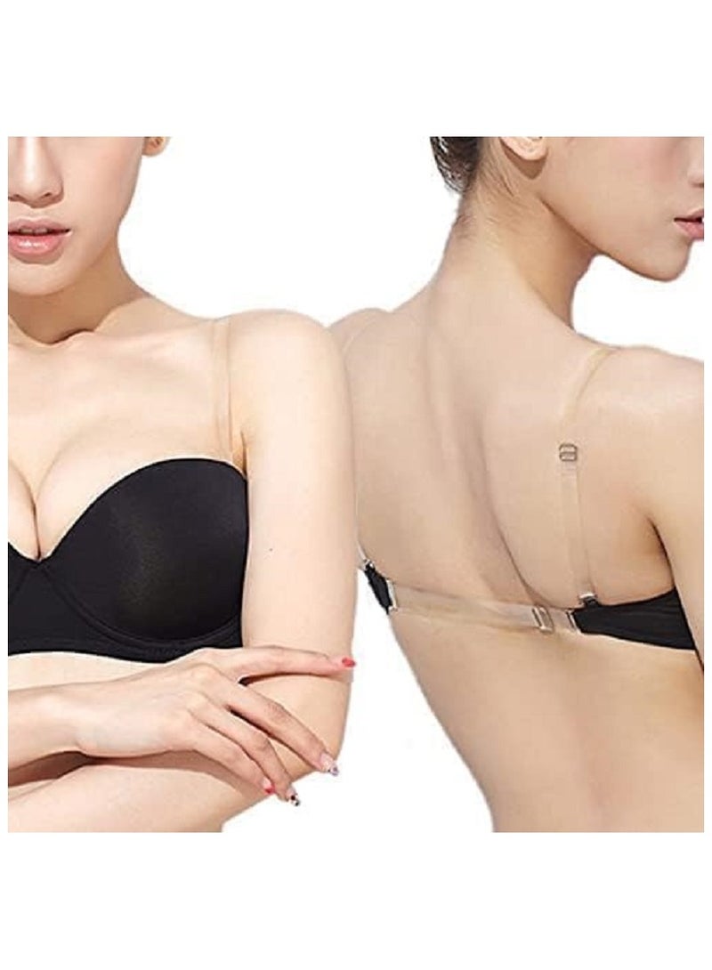 6 Pack Invisible Bras Women Non Slip Adjustable Replacement Bra Invisible Bra Transparent Bra, Plastic, - Image 3